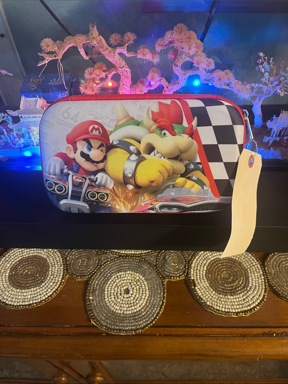 Nintendo Mario & Bowser Racing Accessory Pouch Red, Yellow, Black
